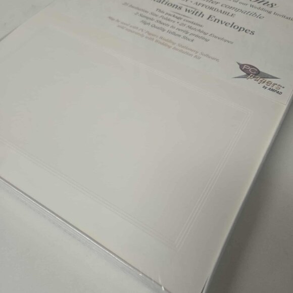 Vintage Invitations 25 ct Envelopes Blanks Printable Wedding Stationary White - Picture 2 of 7
